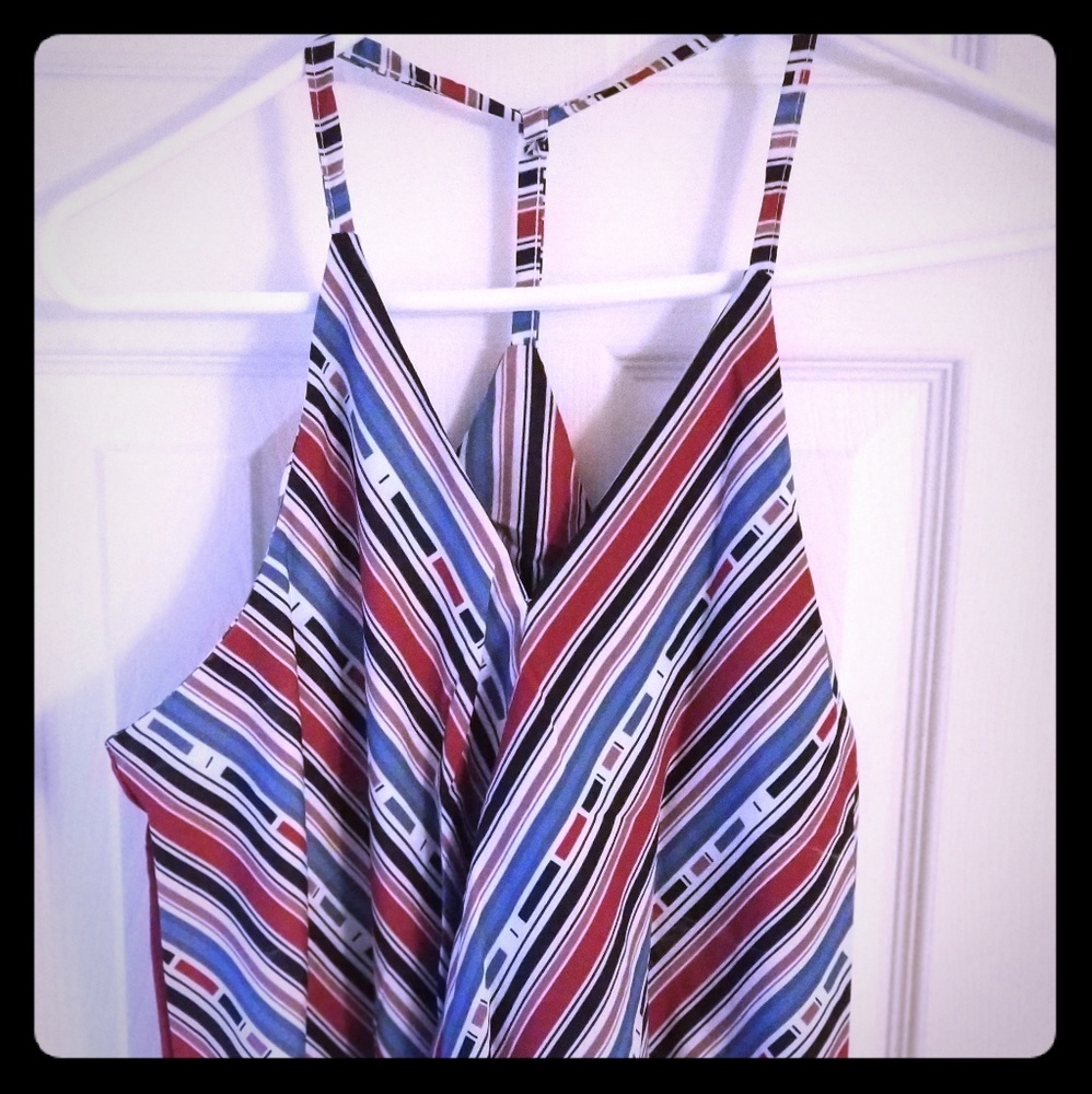 Y back faux Wrap tank